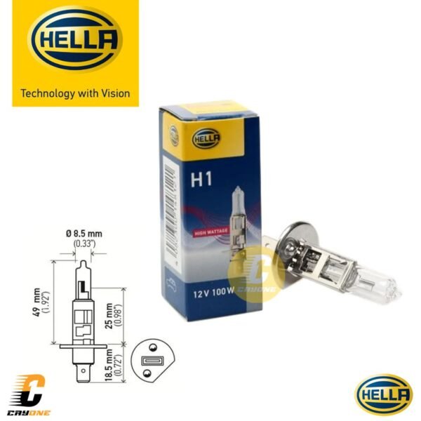 HELLA Bohlam Lampu Halogen Mobil H1 12V 100W
