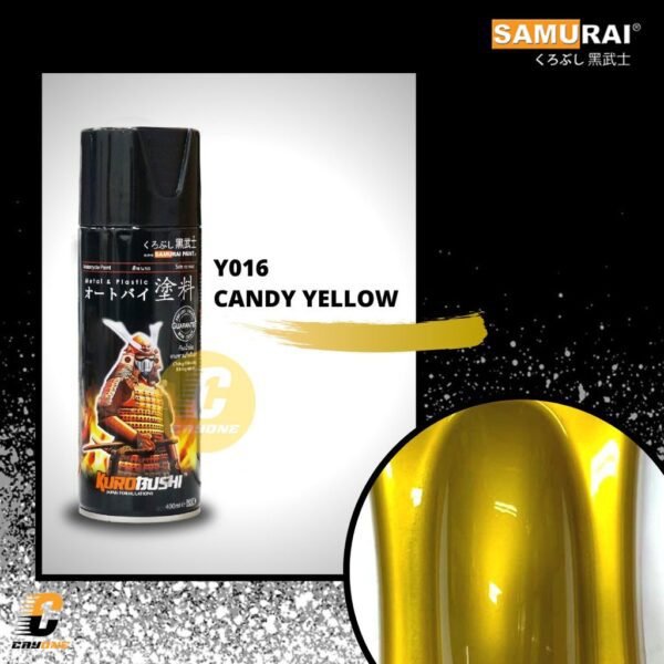 Samurai Paint Cat Semprot Motorcycle Yamaha Y016 Candy Yellow 400 mL