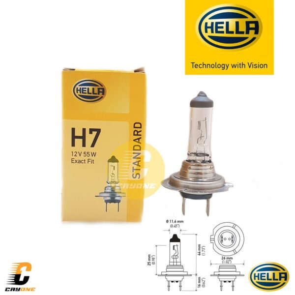 HELLA Bohlam Lampu Halogen Mobil H7 12V 55W