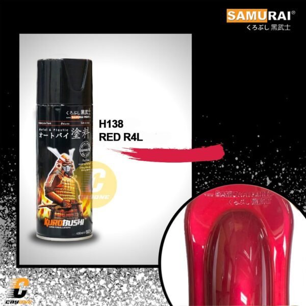 Samurai Paint Cat Semprot Motorcycle Honda H138 Red R4L 400 mL