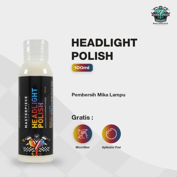 Masterpiece Headlight Polish Paket Pembersih Kerak Jamur Lampu Mobil