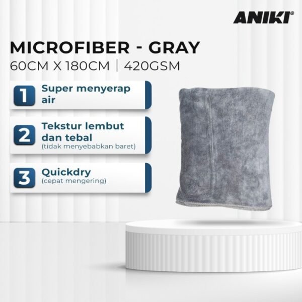 ANIKI Jumbo Microfiber Quickdry Premium Quality 420GSM 60x180cm