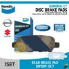 BENDIX Brake Pad Kampas Rem Belakang NISSAN XTRAIL X-TRAIL T30 T31 SERENA C26 GCT DB1509