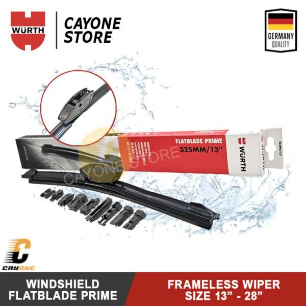 WURTH Windshield Wiper Flatblade Prime Frameless 13 - 28 inch