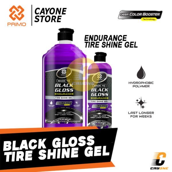 PRIMO Black Gloss Endurance Tire Gel - Semir Pengkilap Ban Motor Mobil