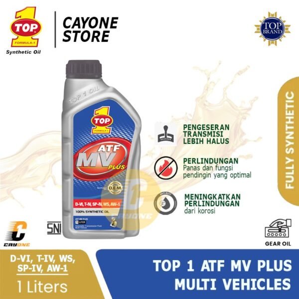 TOP 1 TOP1 Oli Transmisi Matik ATF MULTI VEHICLE (MV) PLUS D6 T4 WS SP4 AW1 1 L
