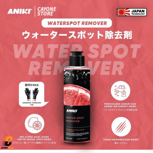 ANIKI WaterSpot Remover 250 mL - Obat Pembersih Jamur Kaca Bodi Mobil