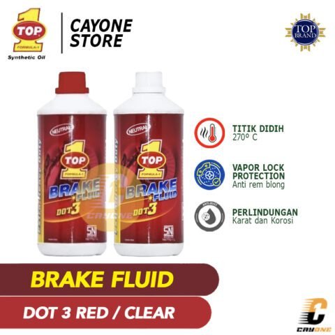 TOP 1 TOP1 Brake Fluid DOT 3 1 L - Cairan Minyak Rem DOT3