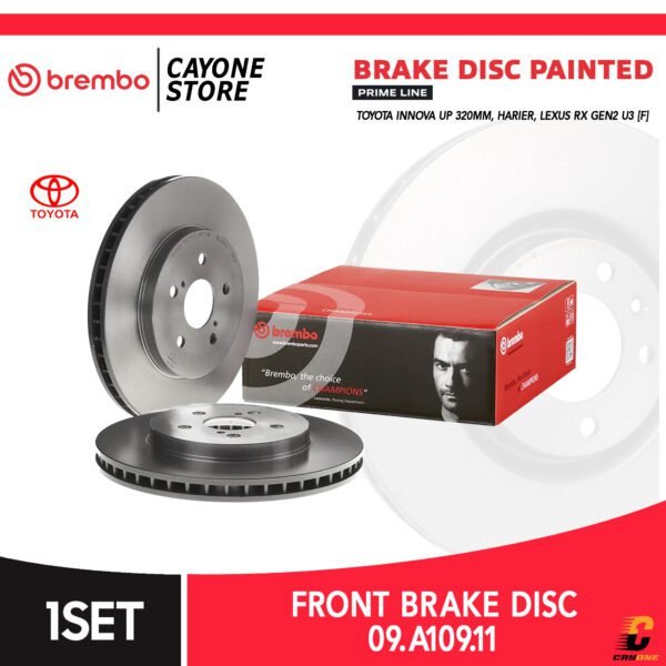 BREMBO Prime Brake Disc Kampas Rem depan INNOVA HARIER LEXUS RX GEN2 U3 2004 - 2009 09 A109 11 / 09.A109.11