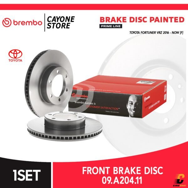 BREMBO Prime Brake Disc Kampas Rem depan TOYOTA FORTUNER VRZ 2016 2016-Up 09 A204 11 / 09.A204.11