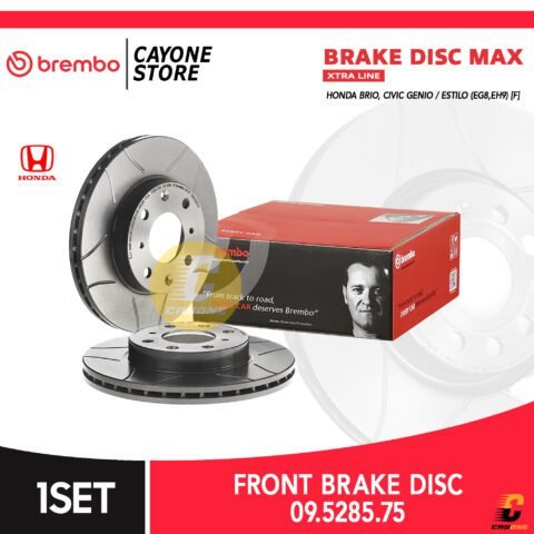 BREMBO Max Brake Disc Kampas Rem depan HONDA BRIO CIVIC GENIO ESTILO EG8 EH9 09 5285 75 / 09.5285.75