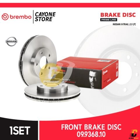 BREMBO Prime Brake Disc Kampas Rem depan NISSAN X-TRAIL 2.5 09 9368 10 / 09.9368.10