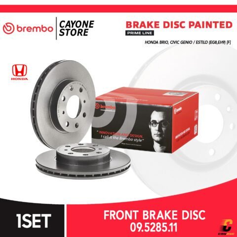 BREMBO Prime Brake Disc Kampas Rem depan HONDA BRIO CIVIC GENIO ESTILO EG8 EH9 09 5285 11 / 09.5285.11