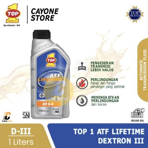 TOP 1 TOP1 Oli Transmisi Matik ATF Lifetime Dextron III D3 Red 1 L