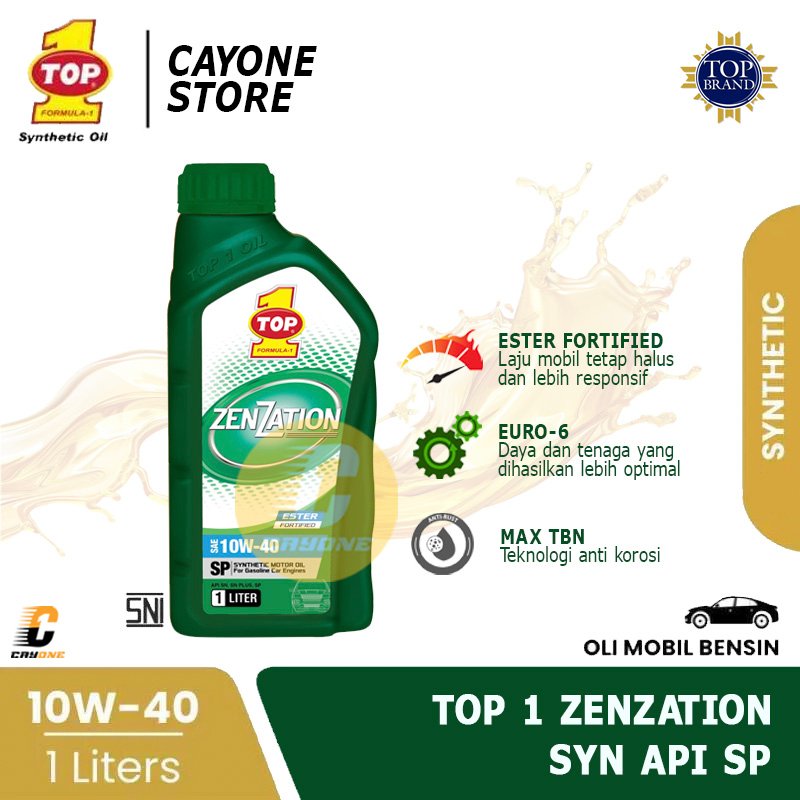 TOP 1 TOP1 Oli Mobil SMO ZENZATION SAE 10W-40 API SP 1 L