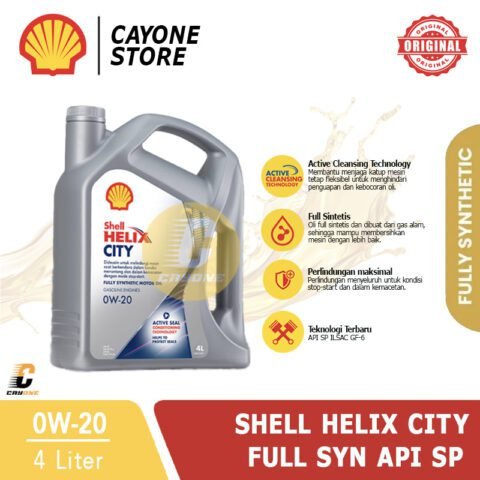 SHELL Oli Mobil Helix City Full Synthetic 0W-20 API SP 4 L